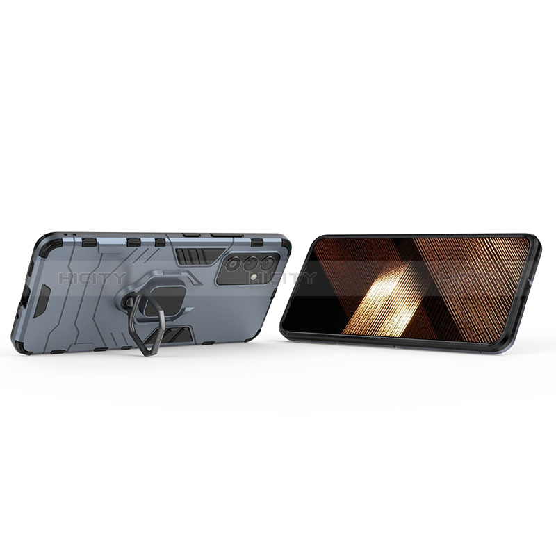 Custodia Silicone e Plastica Opaca Cover con Magnetico Anello Supporto S02 per Samsung Galaxy A15 4G