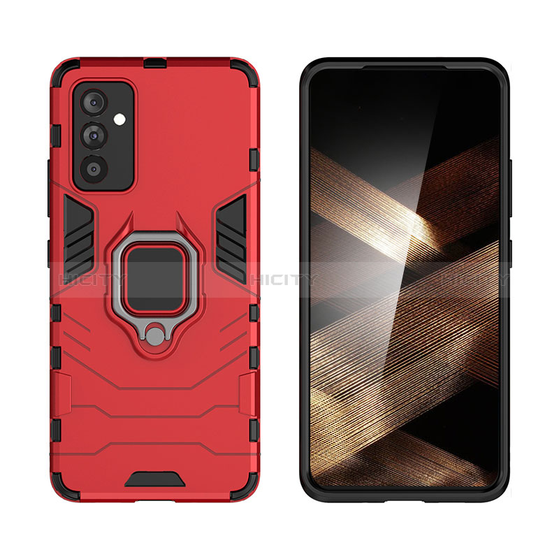 Custodia Silicone e Plastica Opaca Cover con Magnetico Anello Supporto S02 per Samsung Galaxy A55 5G