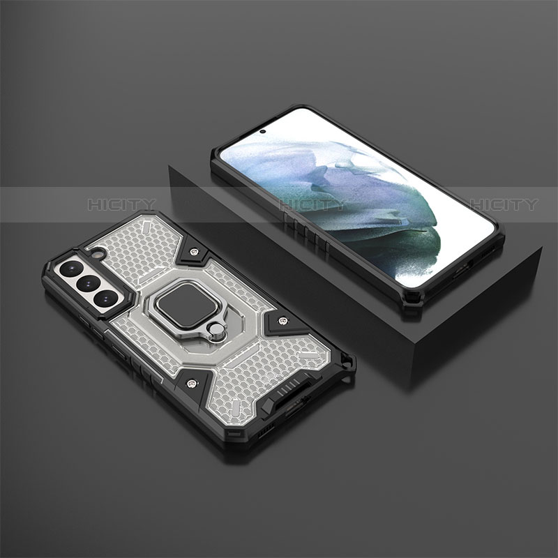 Custodia Silicone e Plastica Opaca Cover con Magnetico Anello Supporto S03 per Samsung Galaxy S23 Plus 5G
