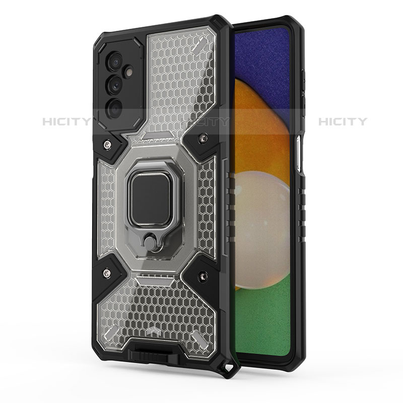 Custodia Silicone e Plastica Opaca Cover con Magnetico Anello Supporto S05 per Samsung Galaxy M52 5G
