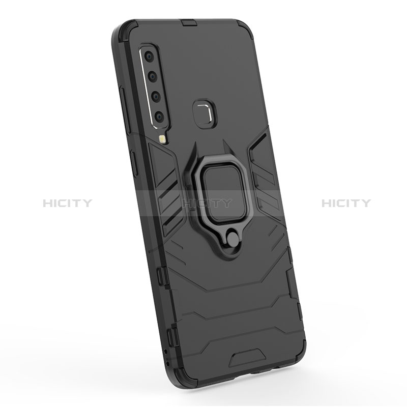 Custodia Silicone e Plastica Opaca Cover con Magnetico Anello Supporto S06 per Samsung Galaxy A9s