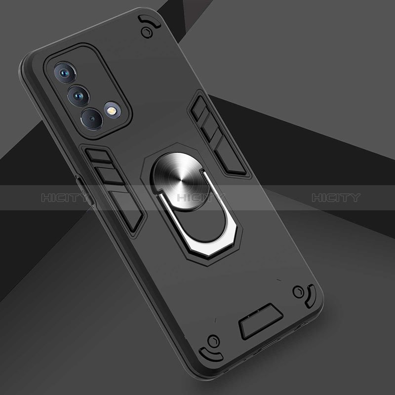 Custodia Silicone e Plastica Opaca Cover con Magnetico Anello Supporto Y01B per Realme GT Master 5G