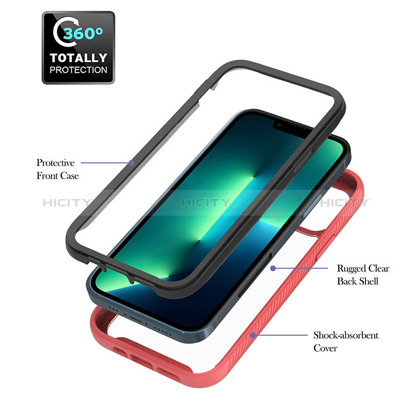 Custodia Silicone e Plastica Opaca Cover con Magnetico Anello Supporto YB1 per Apple iPhone 15 Pro