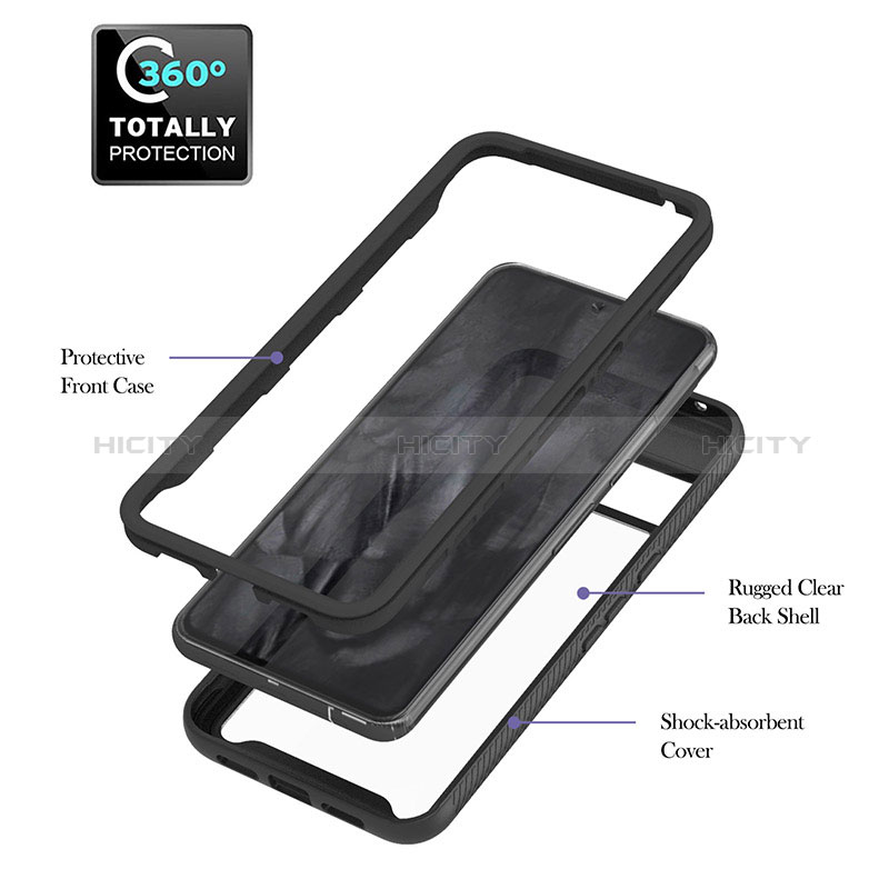 Custodia Silicone e Plastica Opaca Cover con Magnetico Anello Supporto YB1 per Google Pixel 8 Pro 5G