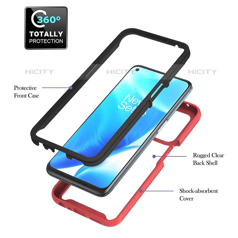 Custodia Silicone e Plastica Opaca Cover con Magnetico Anello Supporto YB1 per OnePlus Nord N200 5G