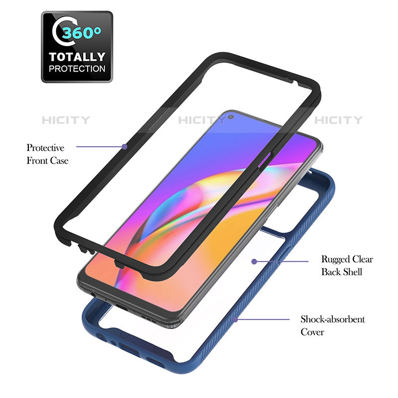 Custodia Silicone e Plastica Opaca Cover con Magnetico Anello Supporto YB1 per Oppo A94 4G