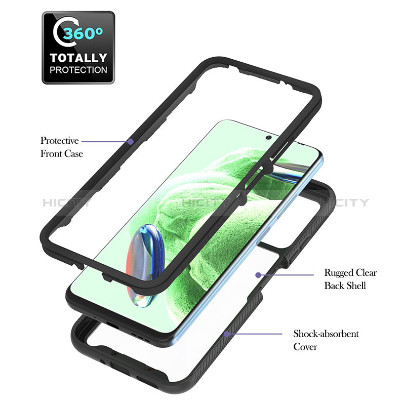 Custodia Silicone e Plastica Opaca Cover con Magnetico Anello Supporto YB1 per Xiaomi Poco X5 5G