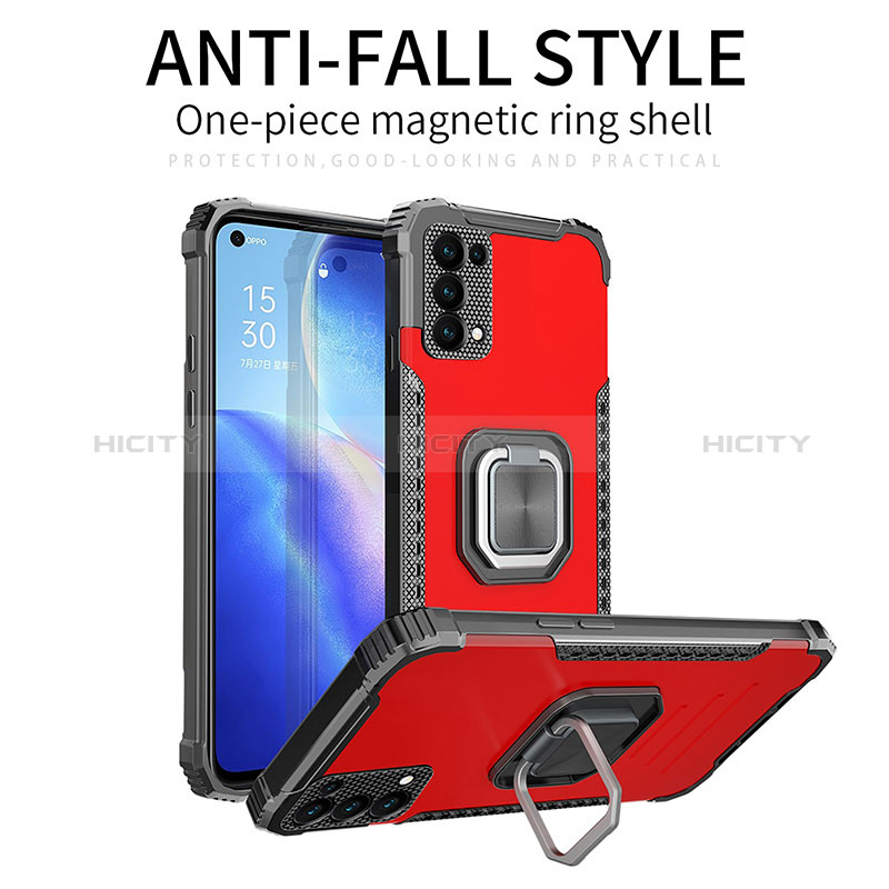 Custodia Silicone e Plastica Opaca Cover con Magnetico Anello Supporto ZJ1 per Samsung Galaxy A02s