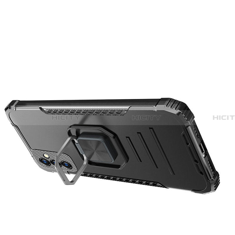 Custodia Silicone e Plastica Opaca Cover con Magnetico Anello Supporto ZJ1 per Samsung Galaxy A22 5G