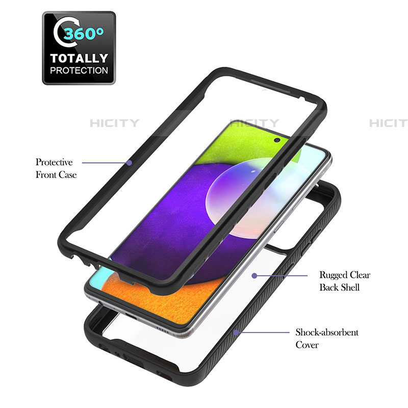 Custodia Silicone e Plastica Opaca Cover con Magnetico Anello Supporto ZJ1 per Samsung Galaxy A52 4G