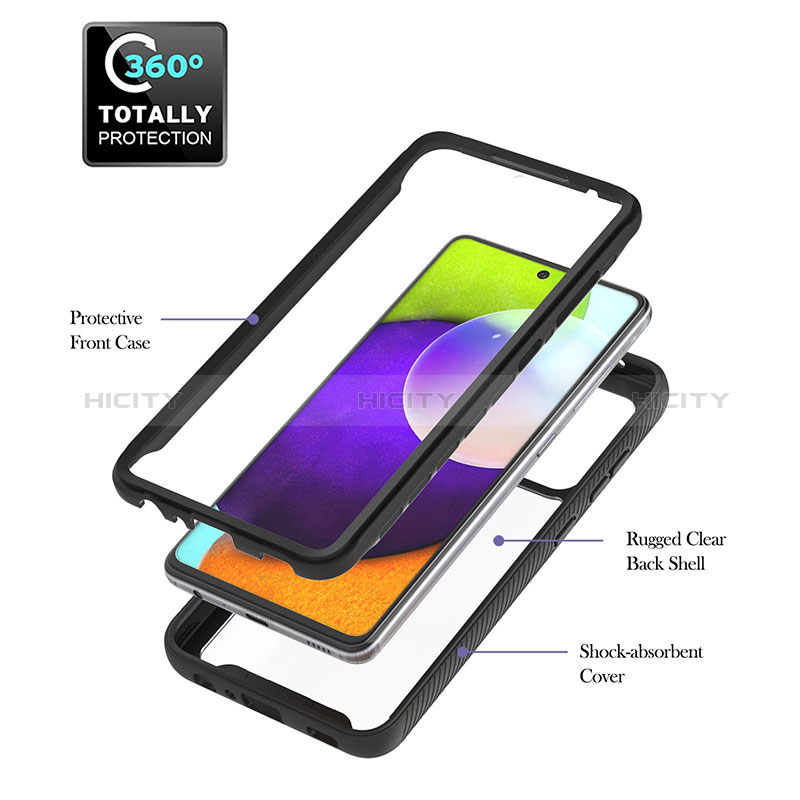 Custodia Silicone e Plastica Opaca Cover con Magnetico Anello Supporto ZJ1 per Samsung Galaxy A52s 5G