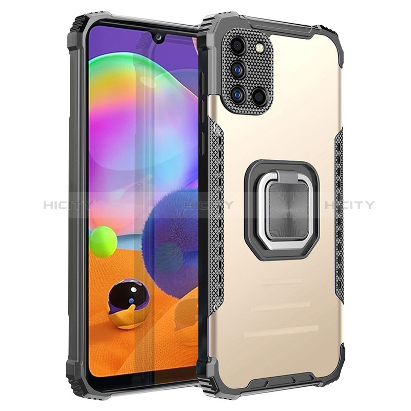 Custodia Silicone e Plastica Opaca Cover con Magnetico Anello Supporto ZJ2 per Samsung Galaxy A31