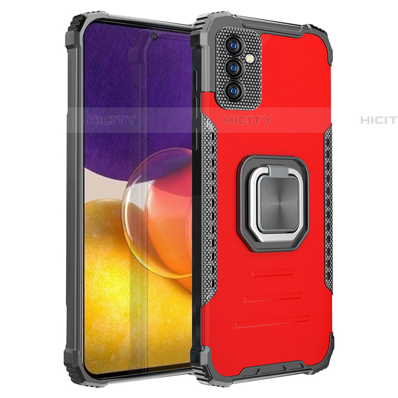 Custodia Silicone e Plastica Opaca Cover con Magnetico Anello Supporto ZJ2 per Samsung Galaxy A34 5G Rosso