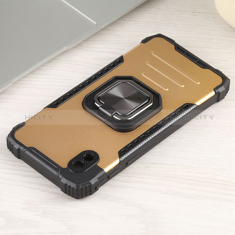 Custodia Silicone e Plastica Opaca Cover con Magnetico Anello Supporto ZJ2 per Samsung Galaxy M01 Core