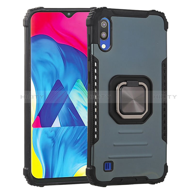 Custodia Silicone e Plastica Opaca Cover con Magnetico Anello Supporto ZJ2 per Samsung Galaxy M10