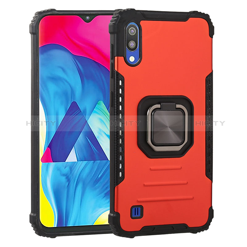 Custodia Silicone e Plastica Opaca Cover con Magnetico Anello Supporto ZJ2 per Samsung Galaxy M10