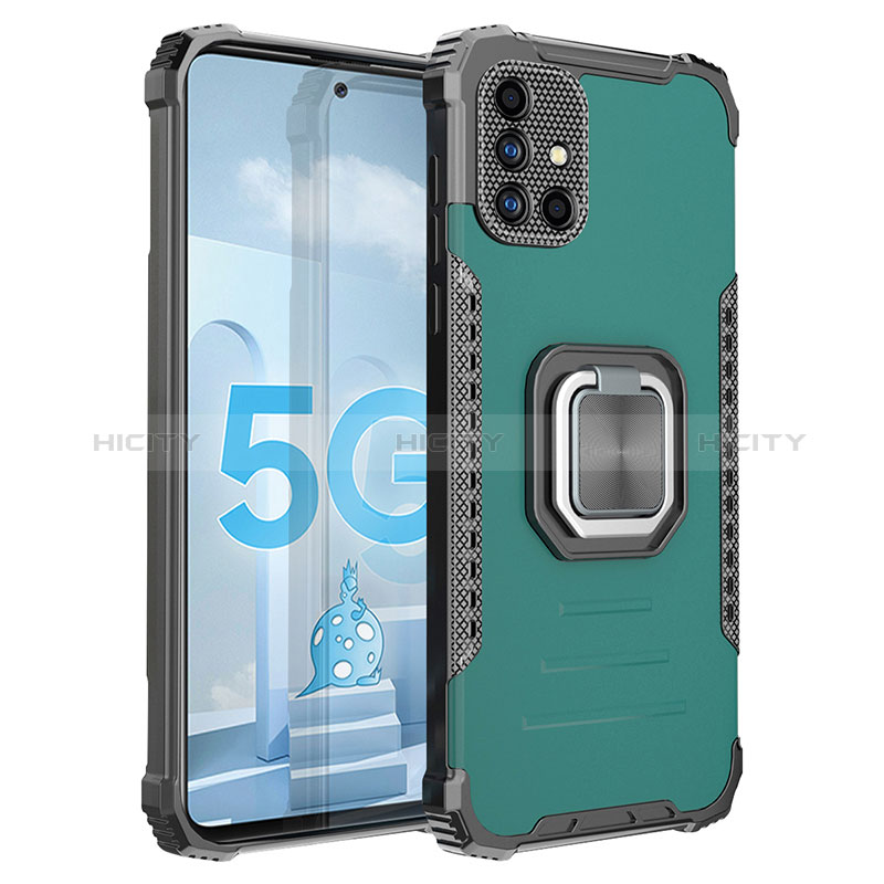 Custodia Silicone e Plastica Opaca Cover con Magnetico Anello Supporto ZJ2 per Samsung Galaxy M40S