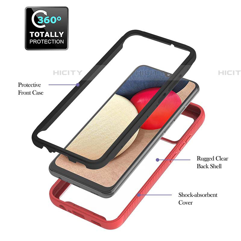 Custodia Silicone e Plastica Opaca Cover con Magnetico Anello Supporto ZJ5 per Samsung Galaxy A03s