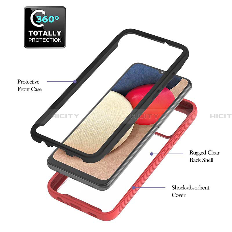 Custodia Silicone e Plastica Opaca Cover con Magnetico Anello Supporto ZJ5 per Samsung Galaxy F02S SM-E025F