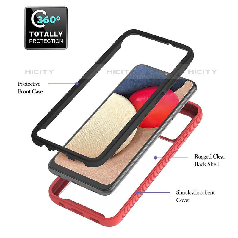 Custodia Silicone e Plastica Opaca Cover con Magnetico Anello Supporto ZJ5 per Samsung Galaxy M02s