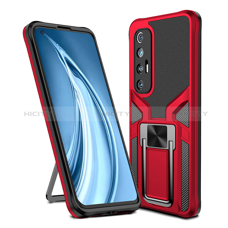 Custodia Silicone e Plastica Opaca Cover con Magnetico Anello Supporto ZL1 per Xiaomi Mi 10S 5G