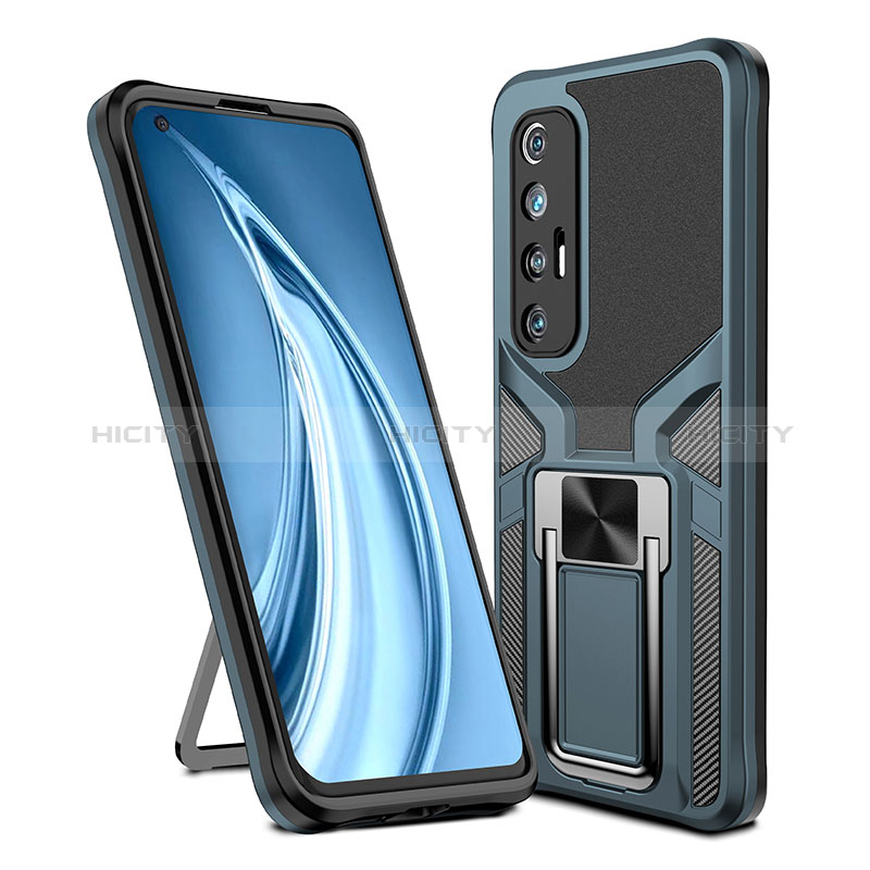 Custodia Silicone e Plastica Opaca Cover con Magnetico Anello Supporto ZL1 per Xiaomi Mi 10S 5G