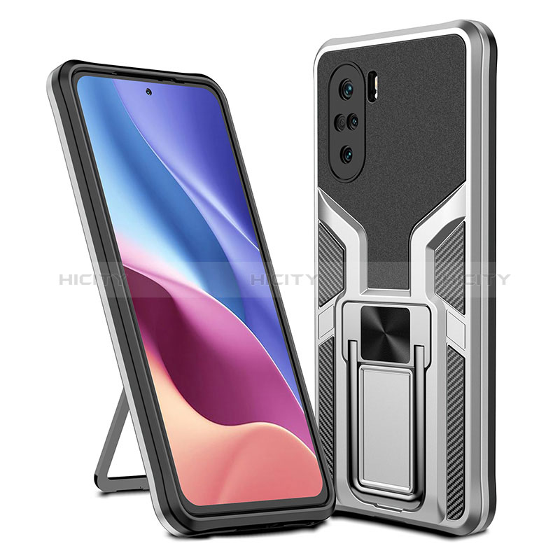 Custodia Silicone e Plastica Opaca Cover con Magnetico Anello Supporto ZL1 per Xiaomi Mi 11i 5G