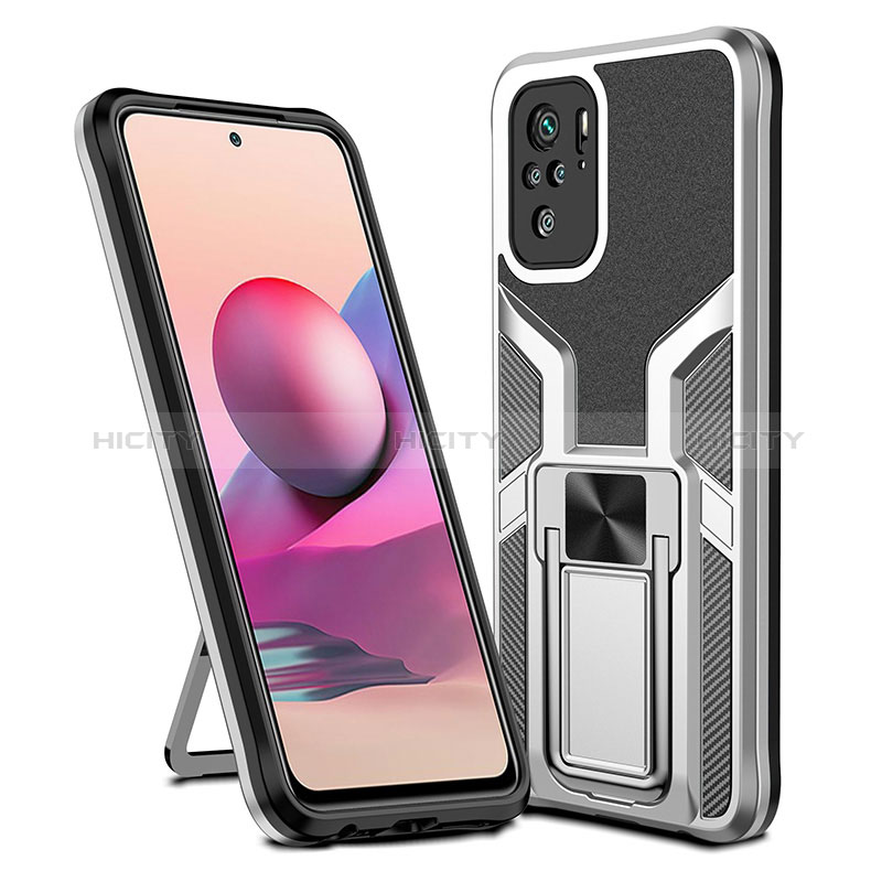 Custodia Silicone e Plastica Opaca Cover con Magnetico Anello Supporto ZL1 per Xiaomi Redmi Note 11 SE India 4G