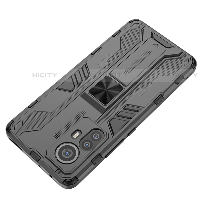 Custodia Silicone e Plastica Opaca Cover con Magnetico Supporto A01 per Xiaomi Mi 12 Lite 5G