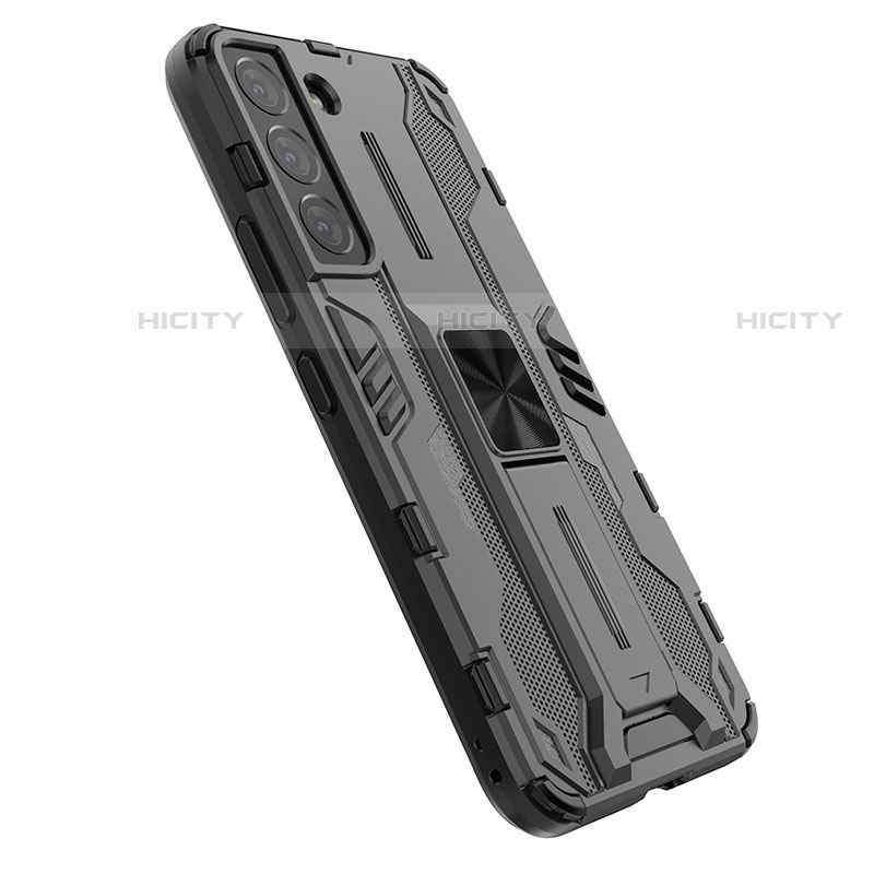 Custodia Silicone e Plastica Opaca Cover con Magnetico Supporto A02 per Samsung Galaxy S22 5G