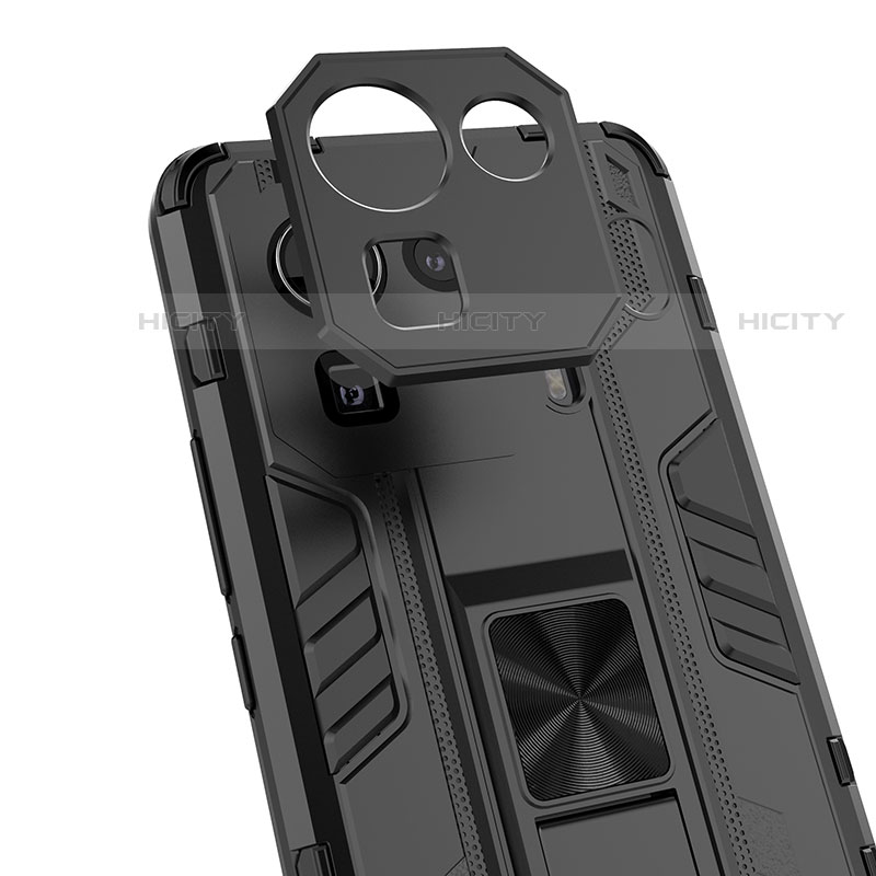 Custodia Silicone e Plastica Opaca Cover con Magnetico Supporto A02 per Xiaomi Mi 11 Pro 5G