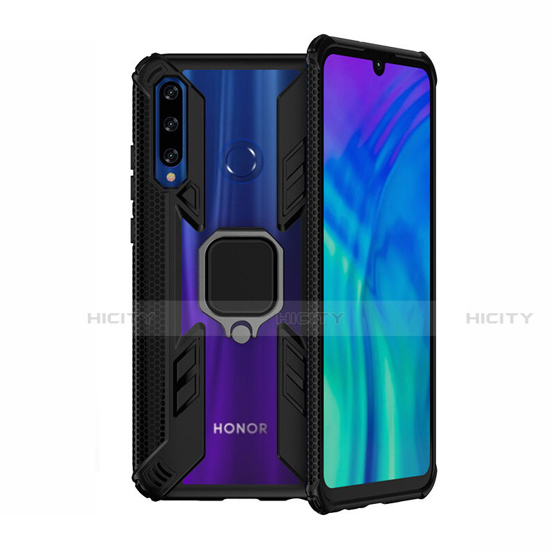 Custodia Silicone e Plastica Opaca Cover con Magnetico Supporto H02 per Huawei P Smart+ Plus (2019)