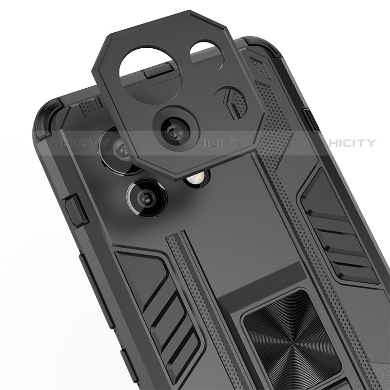 Custodia Silicone e Plastica Opaca Cover con Magnetico Supporto H03 per Xiaomi Mi 11 5G