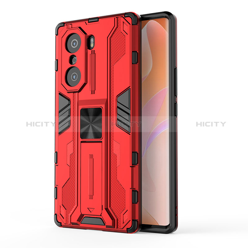 Custodia Silicone e Plastica Opaca Cover con Magnetico Supporto KC1 per Huawei Honor 60 Pro 5G