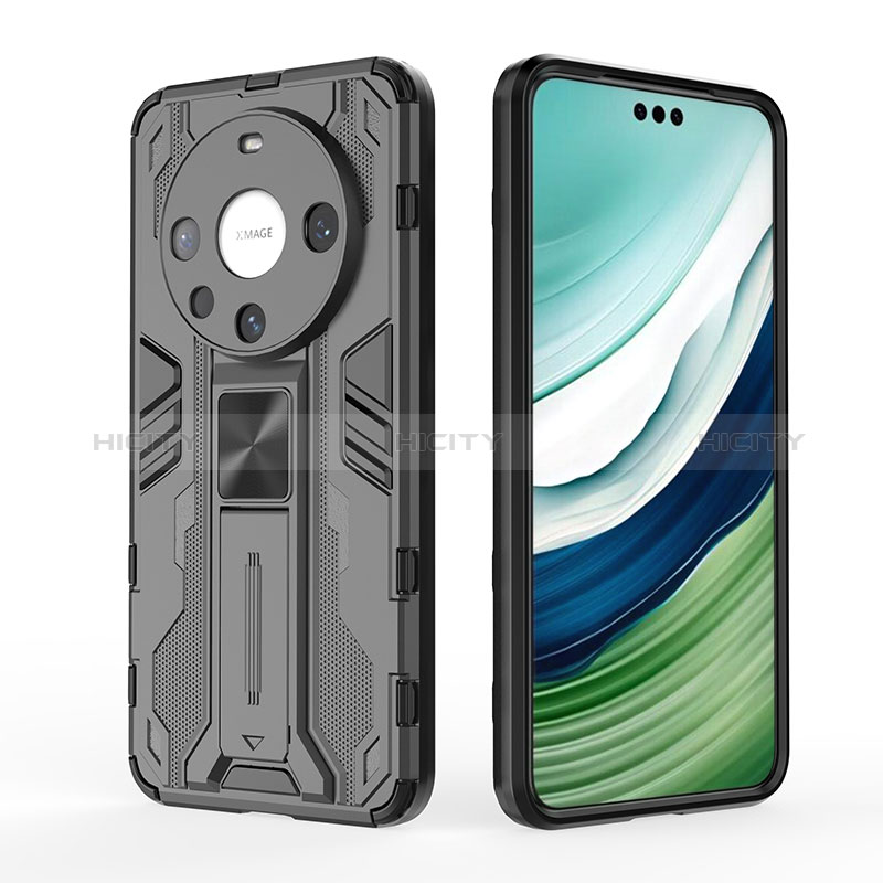 Custodia Silicone e Plastica Opaca Cover con Magnetico Supporto KC1 per Huawei Mate 60 Pro