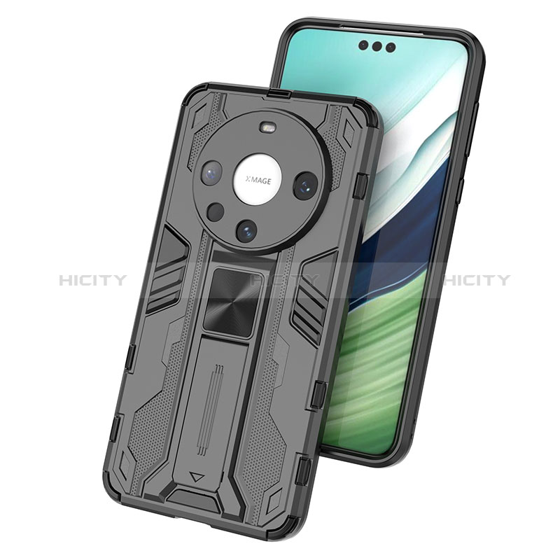 Custodia Silicone e Plastica Opaca Cover con Magnetico Supporto KC1 per Huawei Mate 60 Pro+ Plus