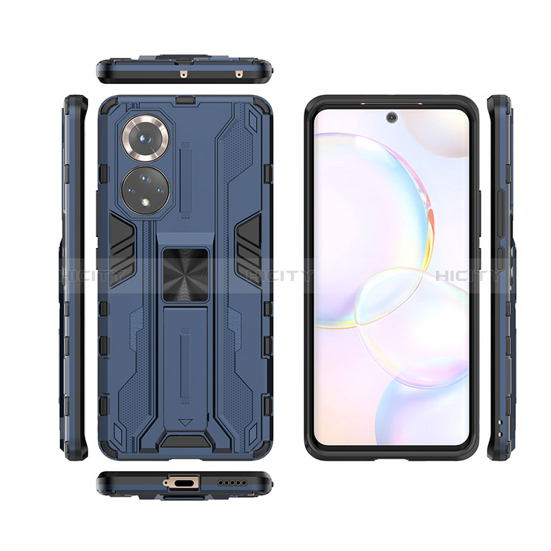 Custodia Silicone e Plastica Opaca Cover con Magnetico Supporto KC1 per Huawei Nova 9