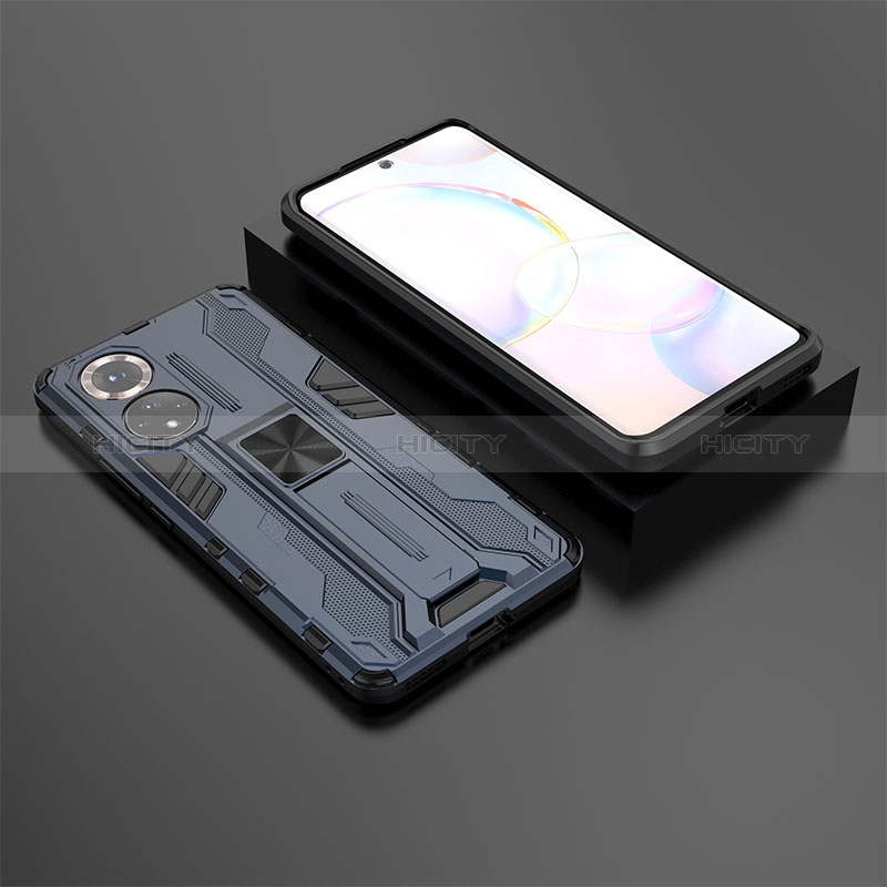 Custodia Silicone e Plastica Opaca Cover con Magnetico Supporto KC1 per Huawei Nova 9