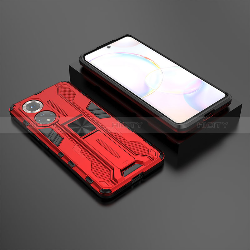 Custodia Silicone e Plastica Opaca Cover con Magnetico Supporto KC1 per Huawei Nova 9