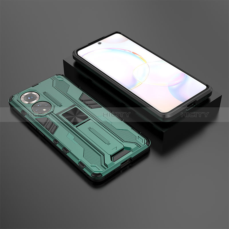 Custodia Silicone e Plastica Opaca Cover con Magnetico Supporto KC1 per Huawei Nova 9