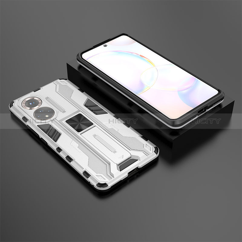 Custodia Silicone e Plastica Opaca Cover con Magnetico Supporto KC1 per Huawei Nova 9