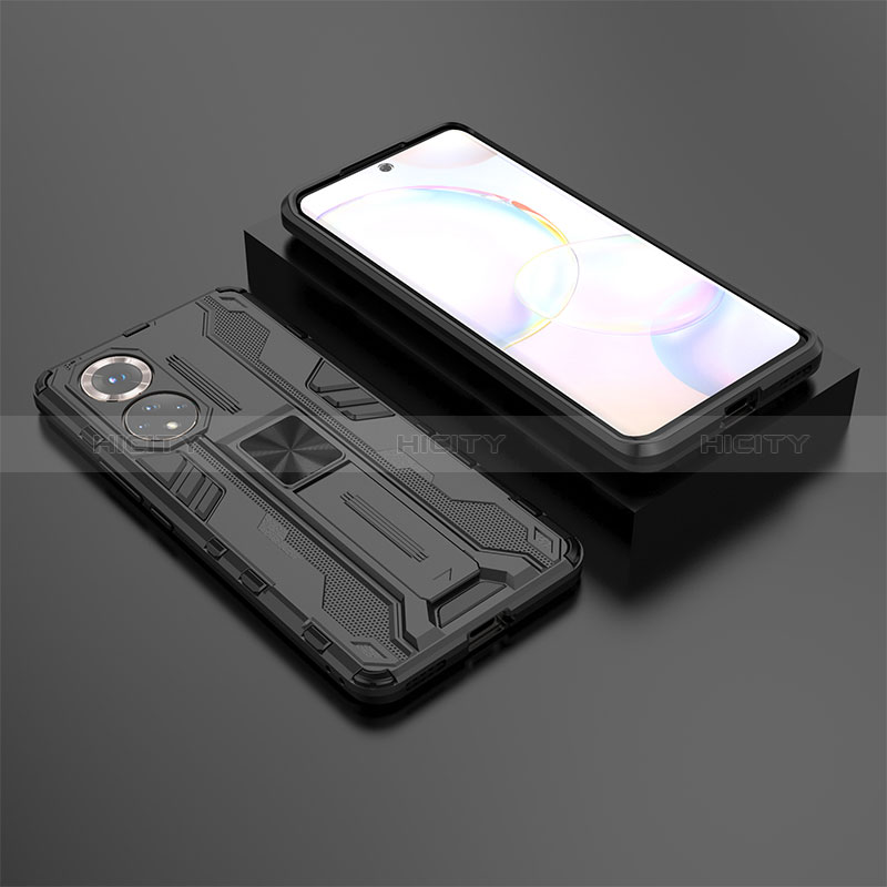 Custodia Silicone e Plastica Opaca Cover con Magnetico Supporto KC1 per Huawei Nova 9