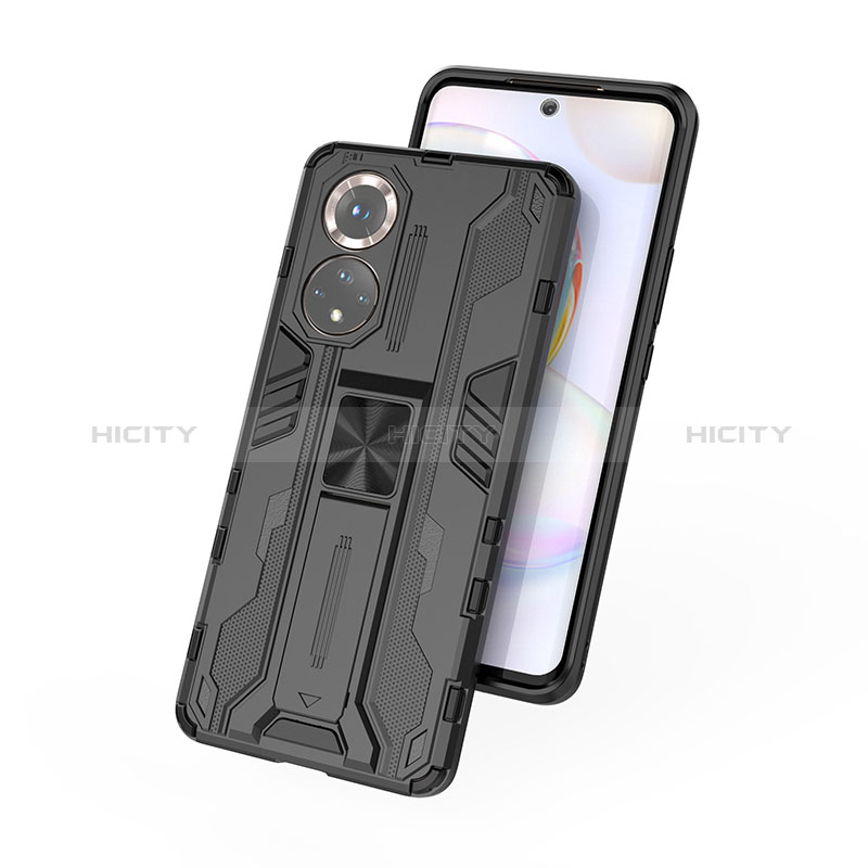 Custodia Silicone e Plastica Opaca Cover con Magnetico Supporto KC1 per Huawei Nova 9