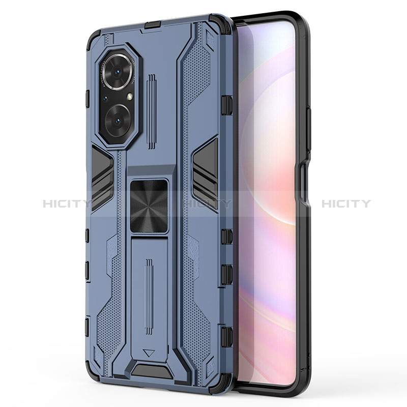 Custodia Silicone e Plastica Opaca Cover con Magnetico Supporto KC1 per Huawei Nova 9 SE