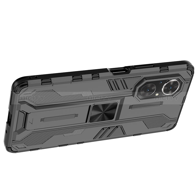 Custodia Silicone e Plastica Opaca Cover con Magnetico Supporto KC1 per Huawei Nova 9 SE