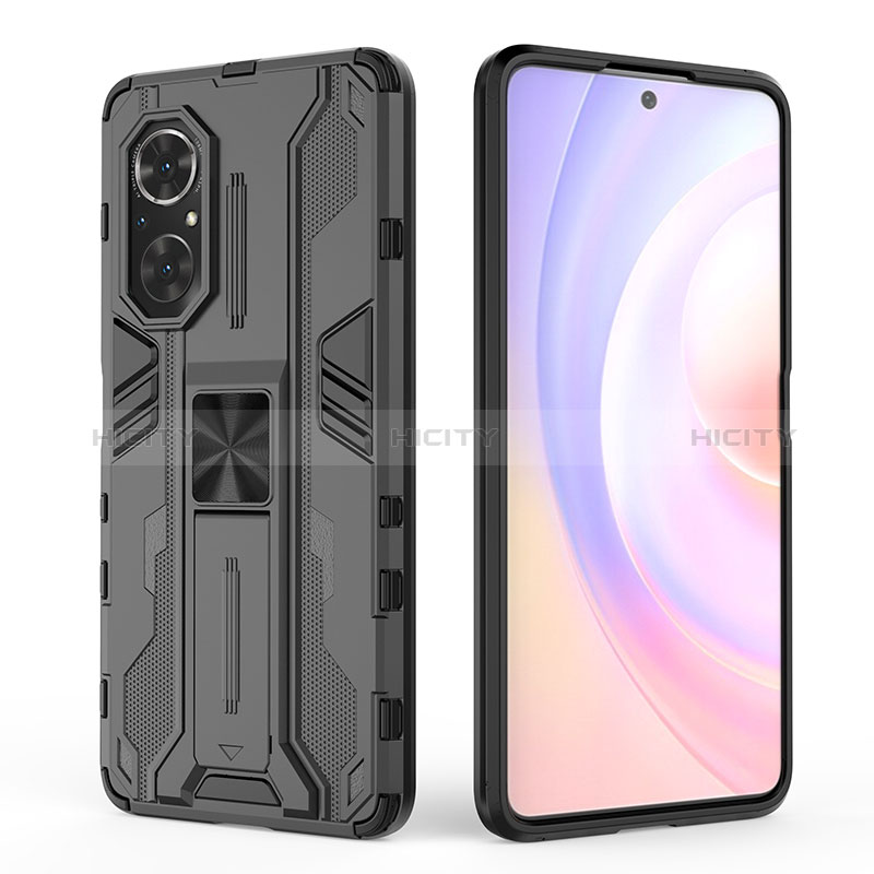 Custodia Silicone e Plastica Opaca Cover con Magnetico Supporto KC1 per Huawei Nova 9 SE