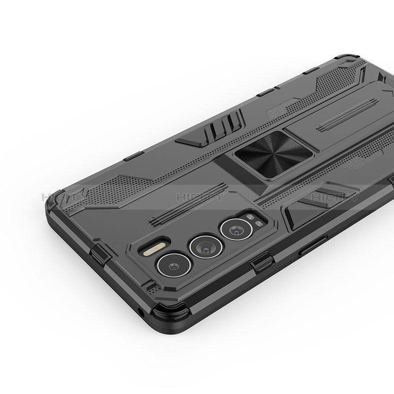 Custodia Silicone e Plastica Opaca Cover con Magnetico Supporto KC1 per Realme GT Master Explorer 5G