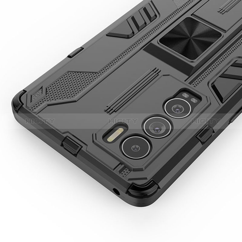 Custodia Silicone e Plastica Opaca Cover con Magnetico Supporto KC1 per Realme GT Master Explorer 5G