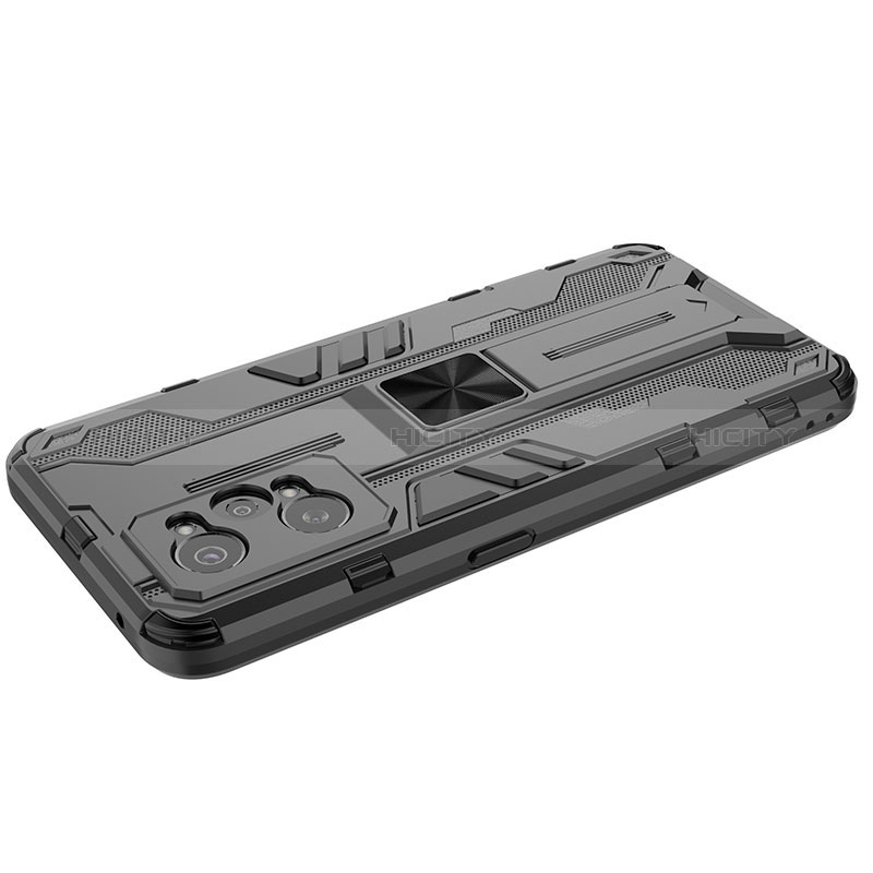 Custodia Silicone e Plastica Opaca Cover con Magnetico Supporto KC1 per Realme GT Neo2 5G