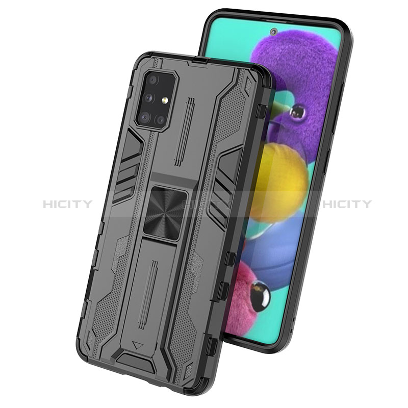 Custodia Silicone e Plastica Opaca Cover con Magnetico Supporto KC1 per Samsung Galaxy M40S